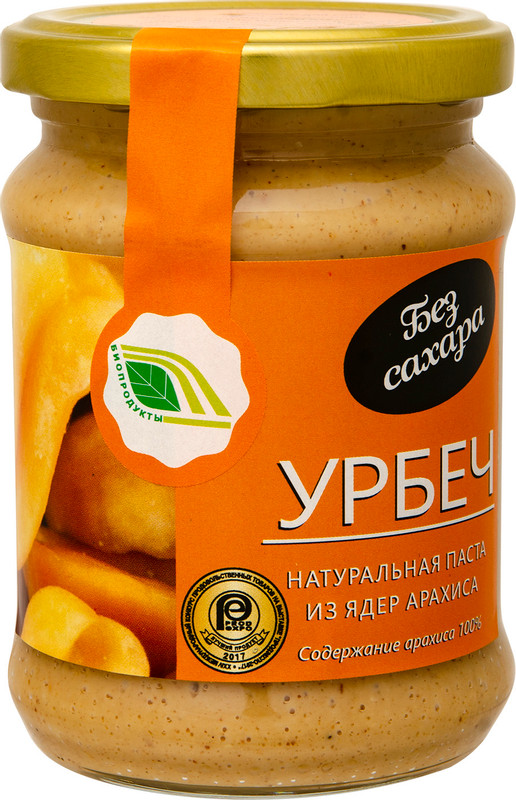 Изображение товара Паста Урбеч биопродукты из ядра арахиса натуральная, 280г