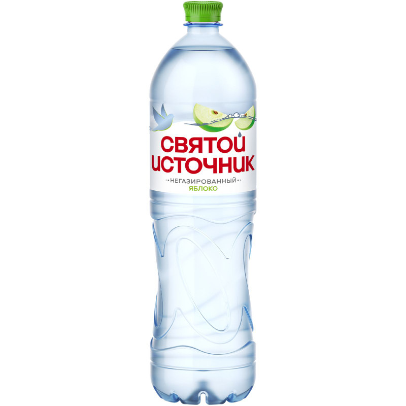 Изображение товара Напиток безалкогольный Святой Источник со вкусом яблока негазированный, 1.5л