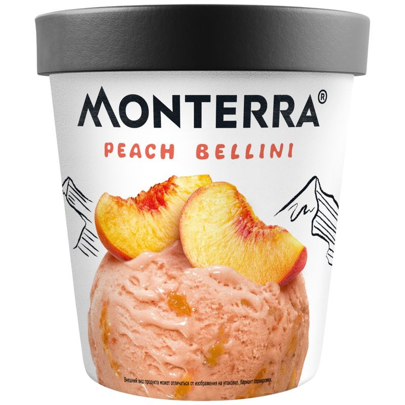 Изображение товара Мороженое Monterra Peach Bellini персиковое с карамелью 293г