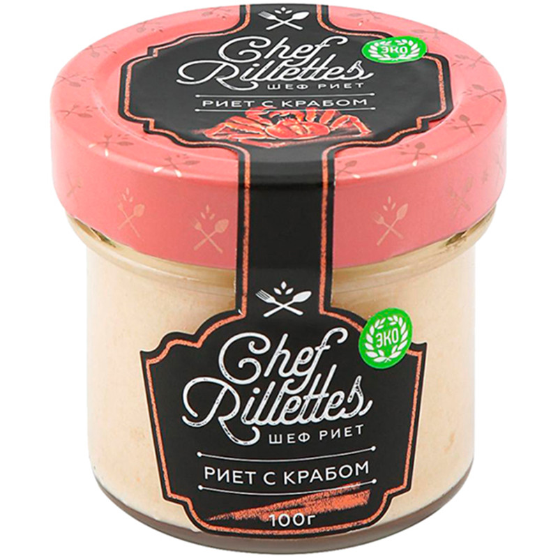 Изображение товара Риет Путина Chef Rillettes из икры трески тихоокеанской с крабом камчатским, 100г