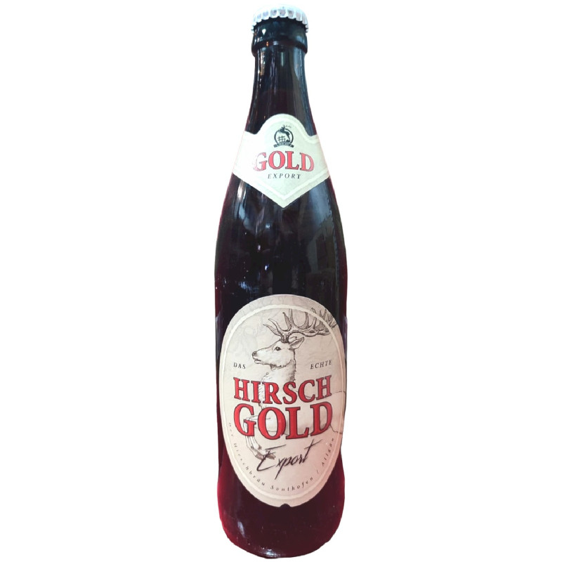 Изображение товара Пиво Der Hirschbrau Hirsch Gold светлое фильтрованное 5.2% 500мл