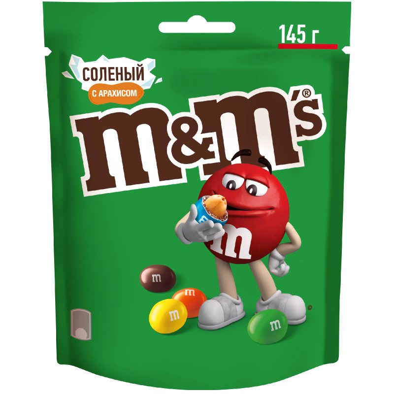 Изображение товара Конфеты M&M's драже с арахисом, солью и молочным шоколадом для компании, 145г