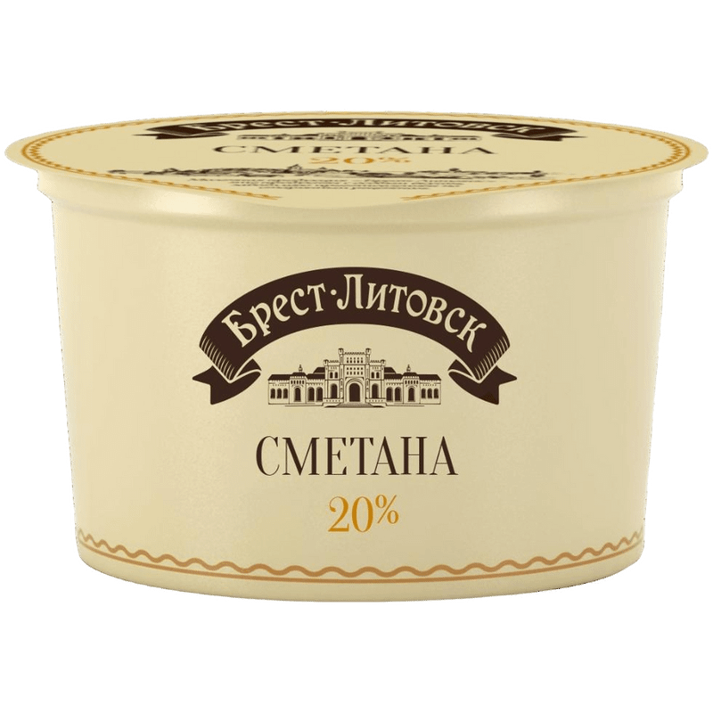 Изображение товара Сметана Брест-Литовск 20%, 180г