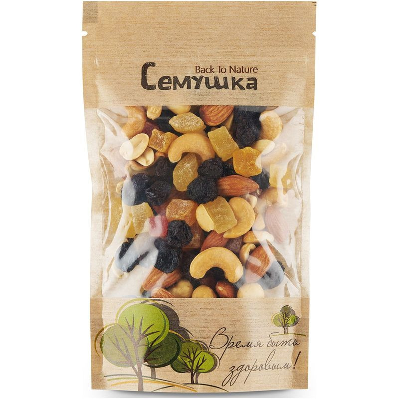 Изображение товара Смесь орехов Семушка жареных с цукатами 110г