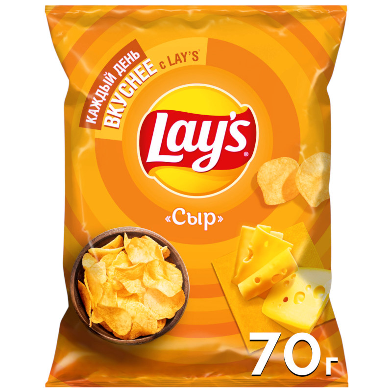 Изображение товара Чипсы картофельные Lays со вкусом сыра, 70г
