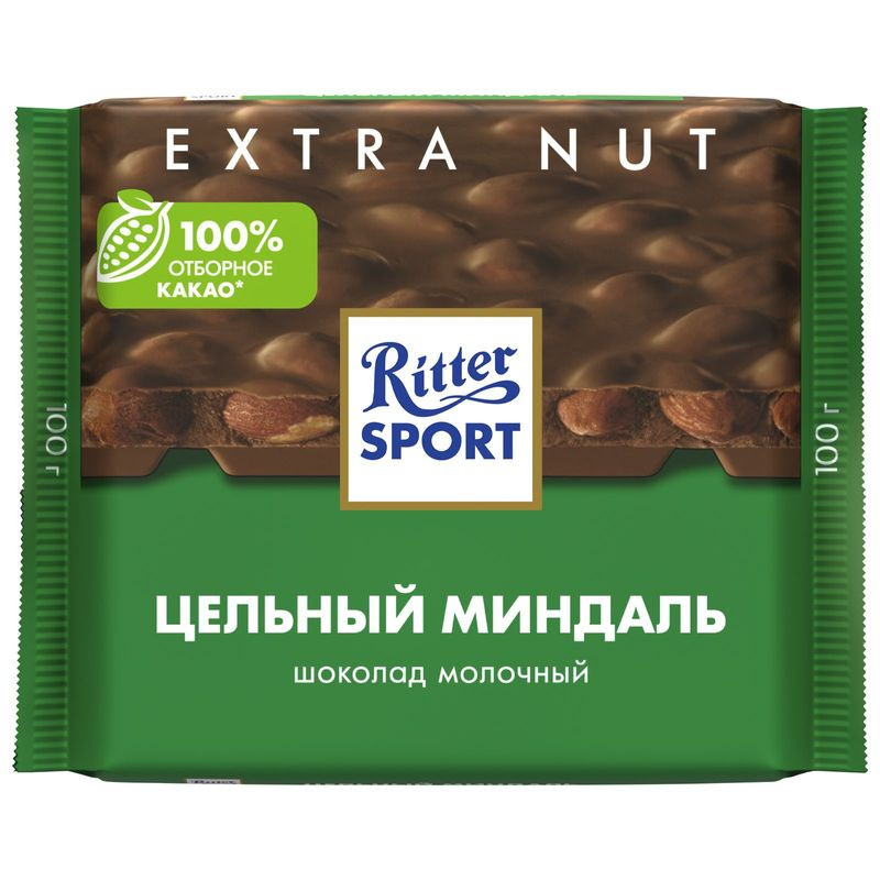Изображение товара Молочный шоколад Ritter Sport с цельным миндалем 100г