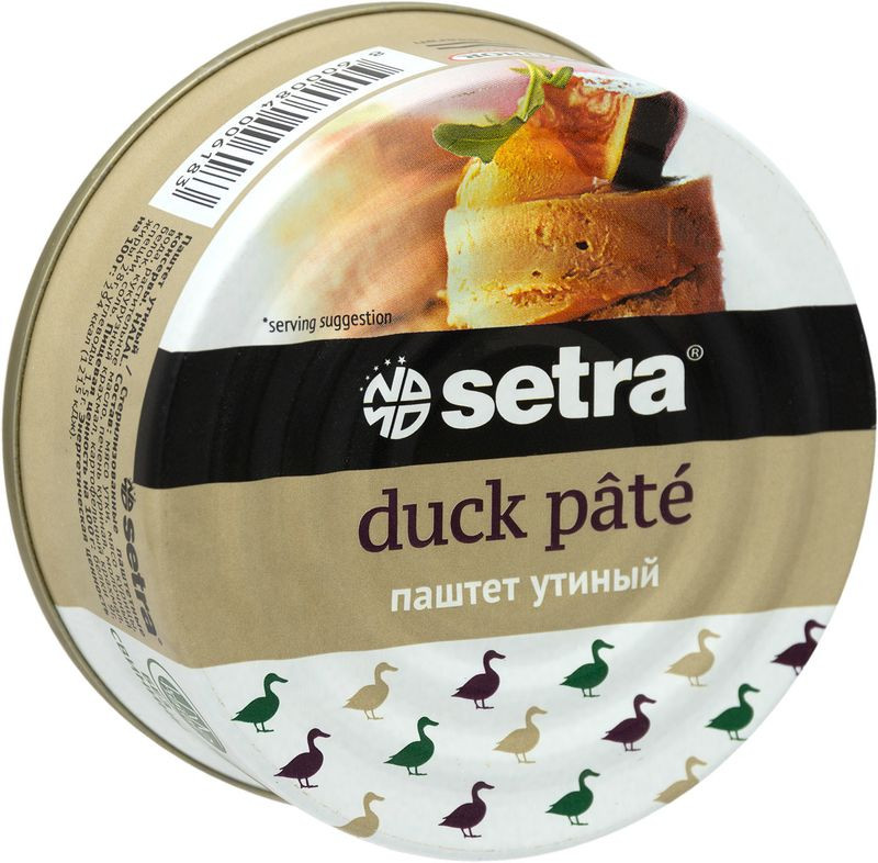 Изображение товара Паштет Setra Утиный 100г натуральный мясной продукт без добавок