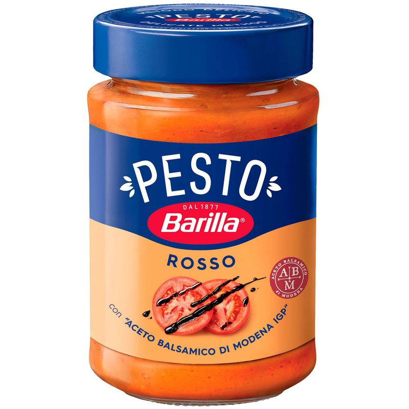 Изображение товара Соус Barilla Pesto Rosso c томатами и базиликом 200мл для мясных блюд