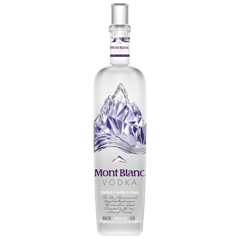 Изображение товара Водка Mont Blanc 40% 500 мл — французский продукт с мягким вкусом и ароматом