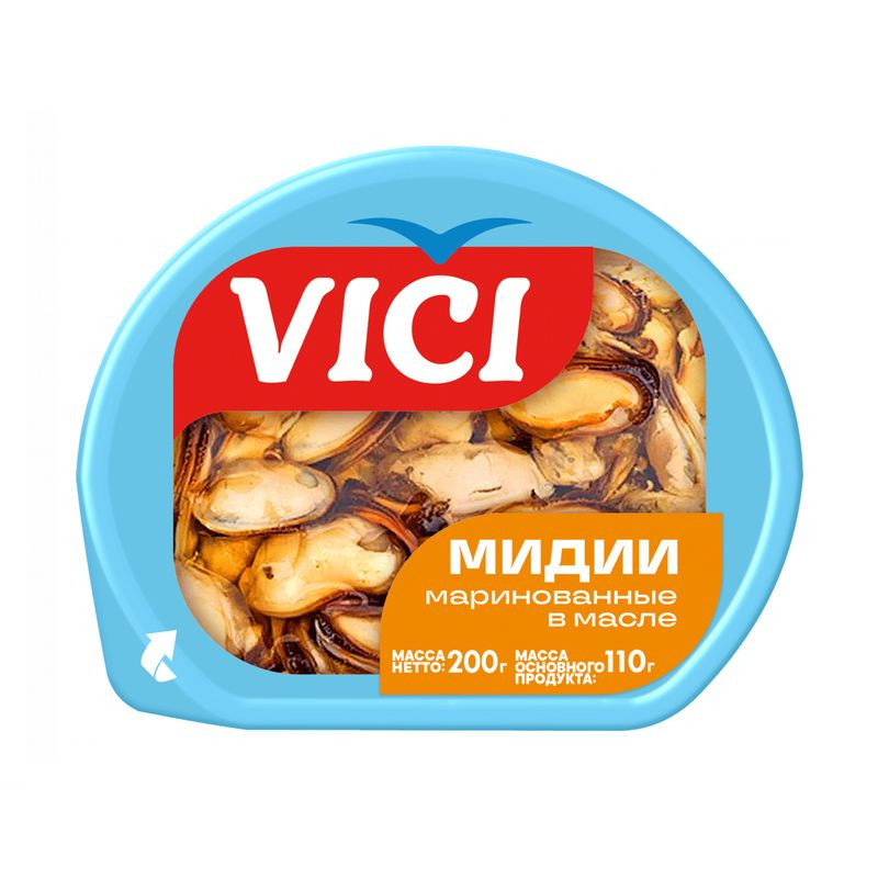 Изображение товара Мидии Vici маринованные в масле 200г - натуральный вкус и полезные свойства