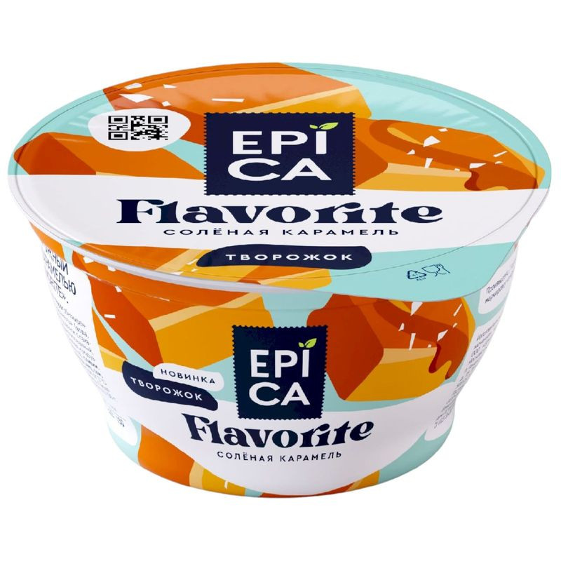 Изображение товара Десерт Еpica Flavorite творожный с соленой карамелью 130г
