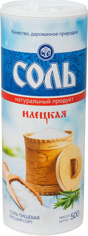 Изображение товара Соль Илецкая поваренная пищевая высшего сорта крупный помол 500г