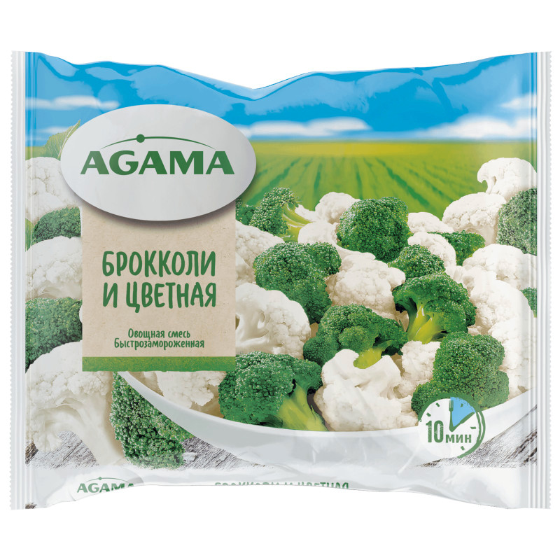 Изображение товара Смесь овощная Agama Брокколи и Цветная замороженная, 400г