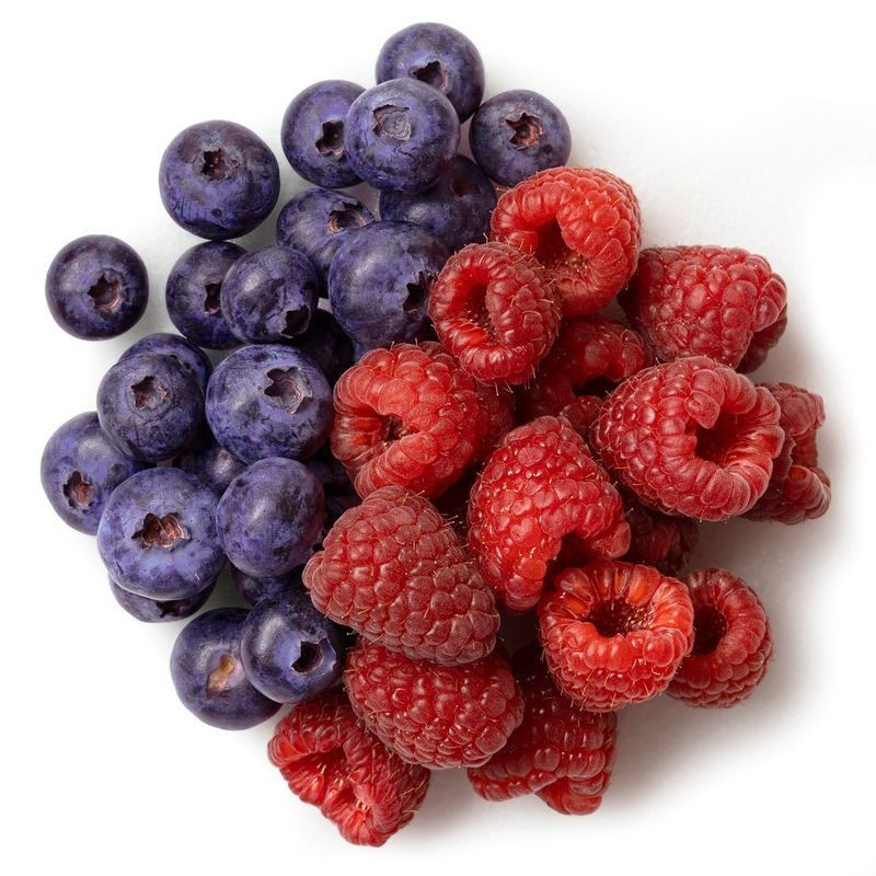 Изображение товара Микс малина и голубика 250г - натуральные ягоды