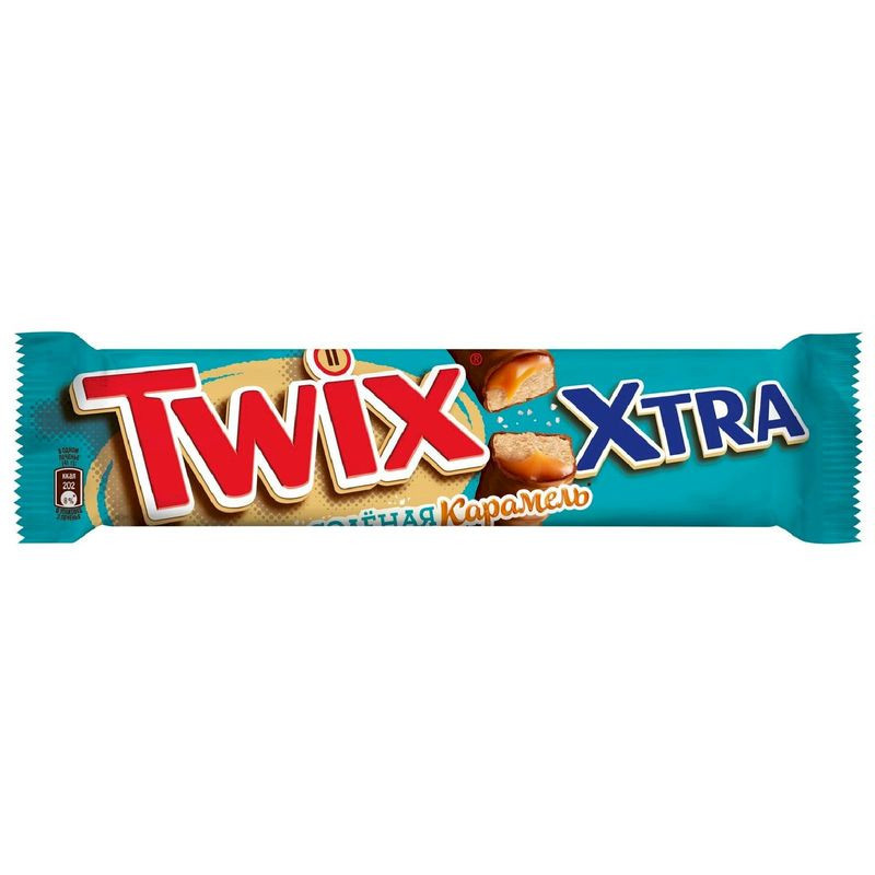 Изображение товара Батончик Twix Xtra шоколадный с солёной карамелью 82г