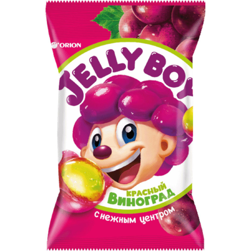 Изображение товара Мармелад Orion Jelly Boy со вкусом красного винограда жевательный, 66г