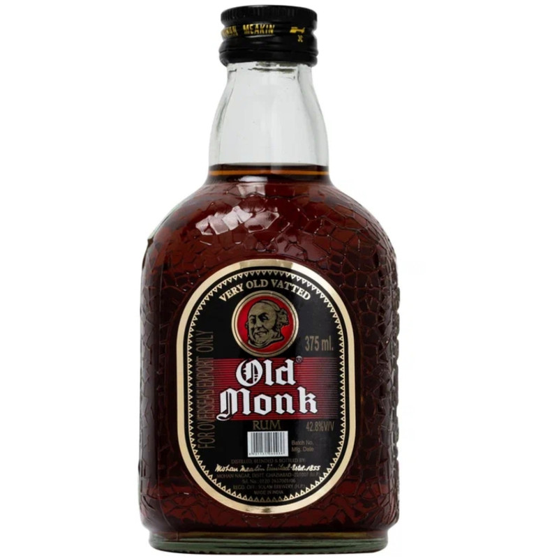 Изображение товара Ром Old Monk 7-летний тёмный 42.8%, 375мл