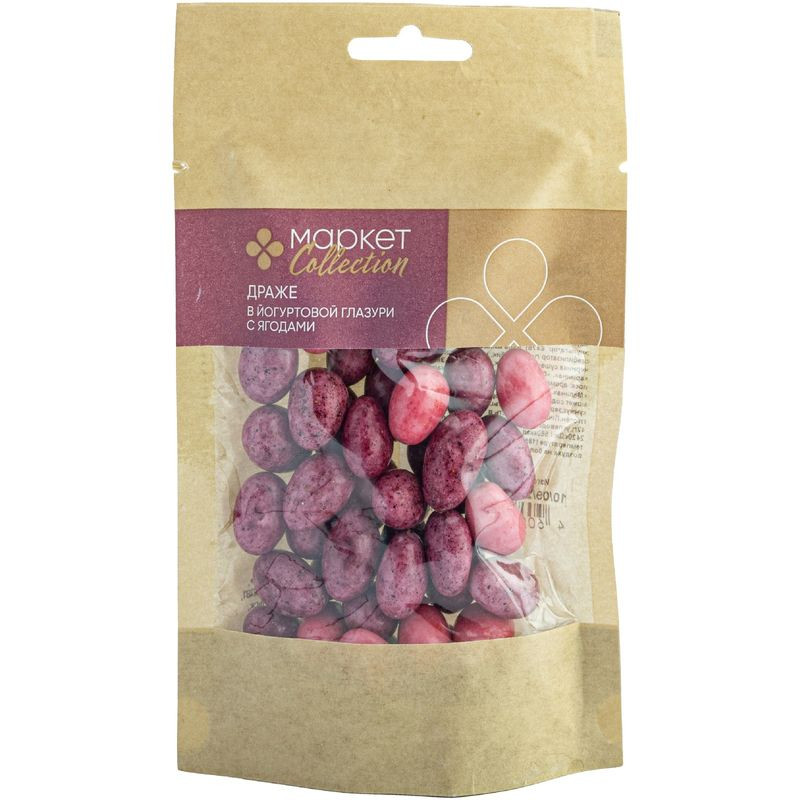 Изображение товара Драже Миндаль в йогуртовой глазури с малиной и черникой 80г