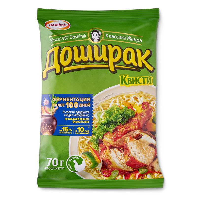 Изображение товара Лапша Доширак Квисти быстрого приготовления со вкусом курицы, 70г