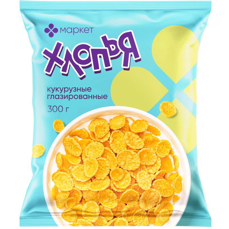 Изображение товара Хлопья кукурузные глазированные Маркет, 300г