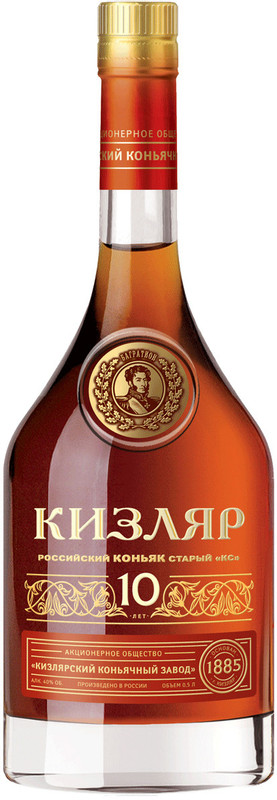 Изображение товара Коньяк Кизляр КС 10-летний 40% 0.5 л российский качественный