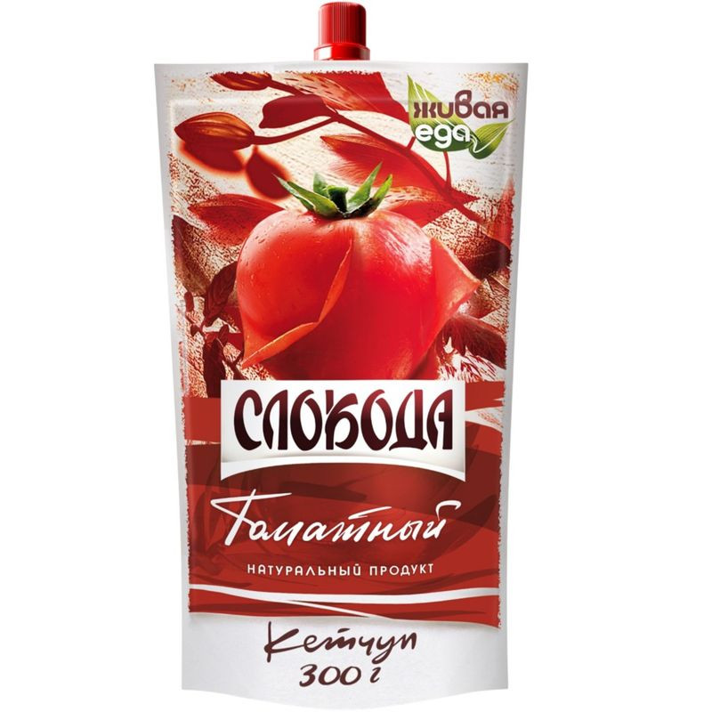 Изображение товара Кетчуп Слобода томатный 300г натуральный и вкусный для всей семьи