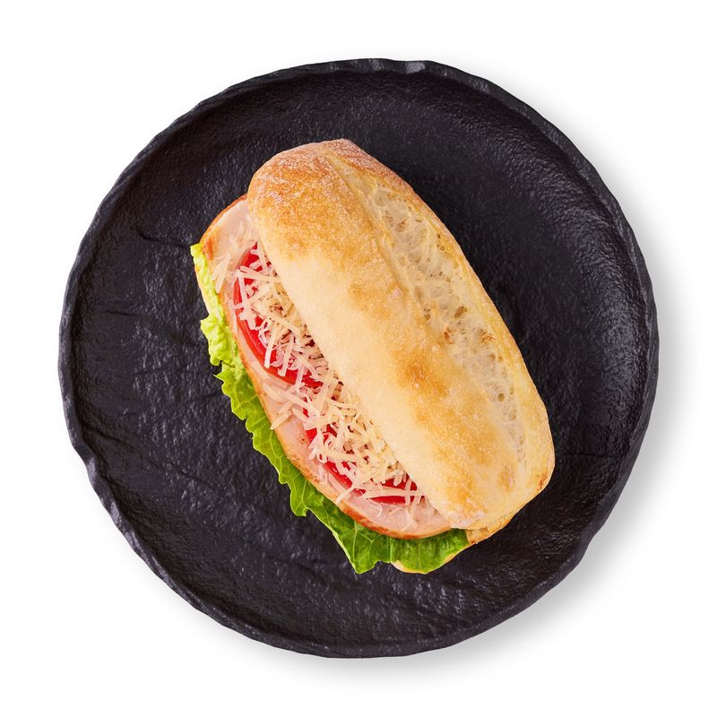 Изображение товара Чиабатта с курицей барбекю и соусом песто, 140г