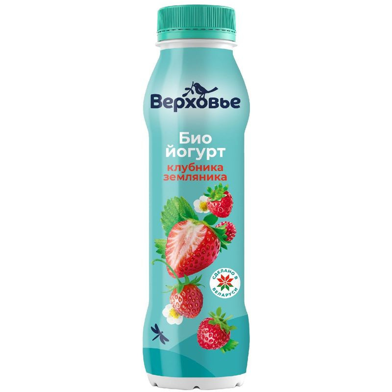 Изображение товара Биойогурт с клубникой и земляникой 2% Верховье 260 г натурален и полезен