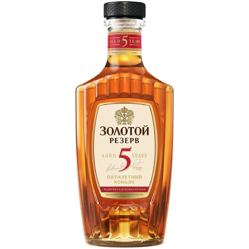 Изображение товара Коньяк Золотой Резерв 5-летний российский 40% 0.5L