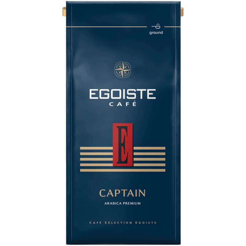Изображение товара Кофе Egoiste Captain натуральный жареный молотый 250 г премиум арабика