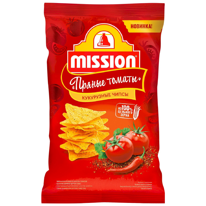 Изображение товара Чипсы Mission кукурузные со вкусом томатов, 150г