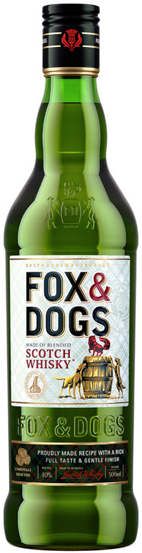 Изображение товара Виски Fox&Dogs купажированный 40% 0.5 л вкус и аромат изысканности