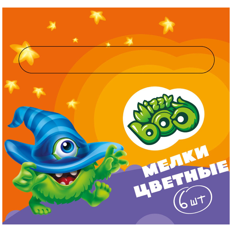 Изображение товара Мелки цветные Wizzy Boo, 6шт