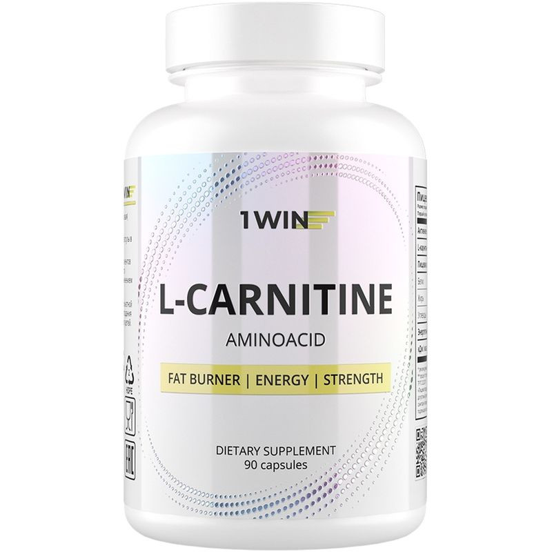Изображение товара БАД 1Win L-Карнитин, 90 капсул для поддержки обмена веществ и энергии
