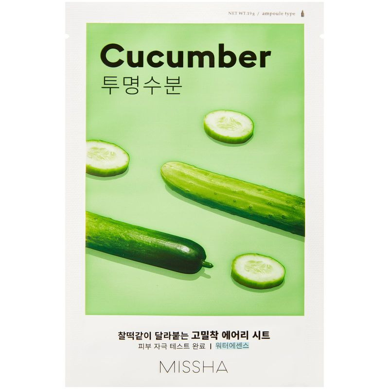 Изображение товара Маска для лица Missha Airy Fit Cucumber увлажняющая 19г для всех типов кожи