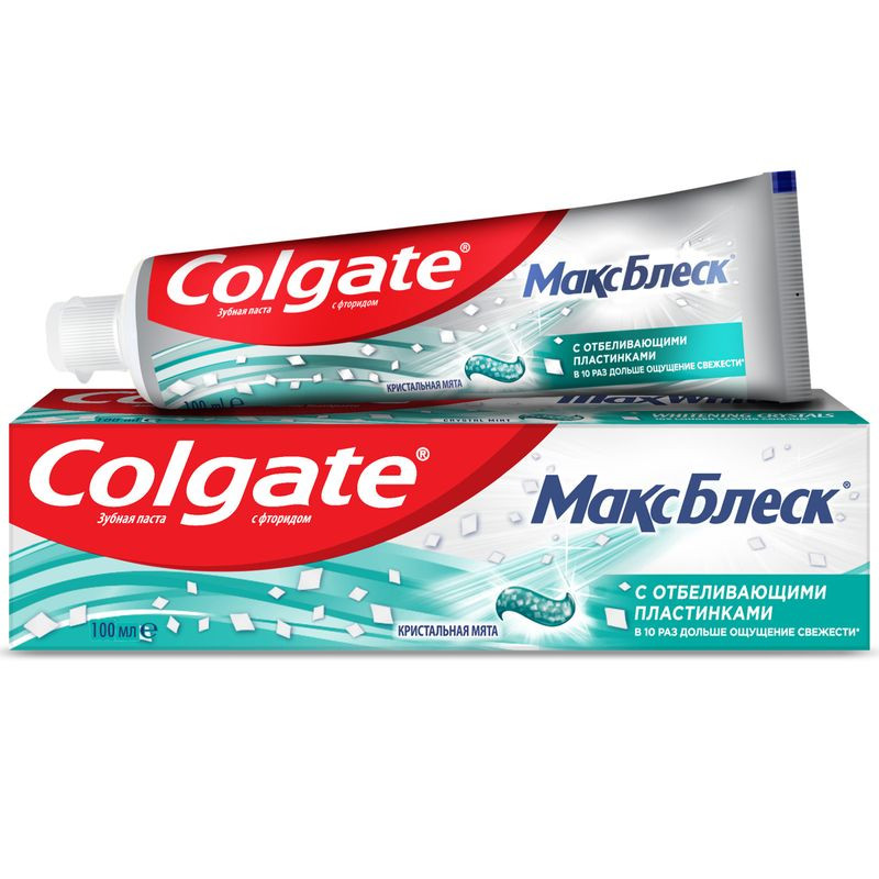 Изображение товара Зубная паста Colgate Макс Блеск с отбеливающими пластинками и мятой, 100 мл