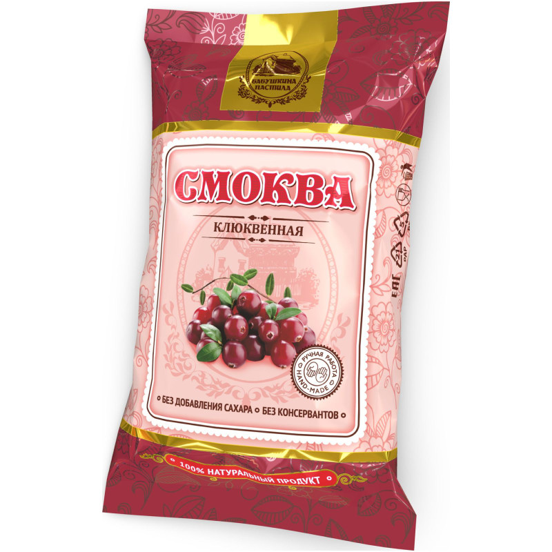 Изображение товара Смоква Бабушкина пастила клюквенная, 50г