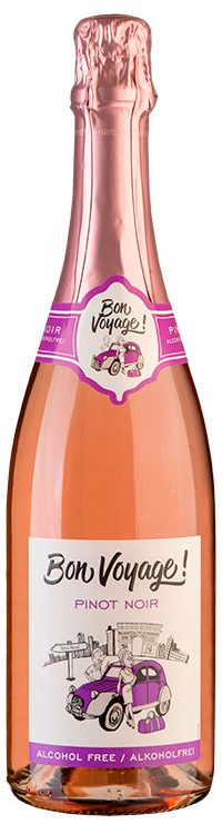 Изображение товара Вино безалкогольное сладкое розове Бон Вояж Пино Нуар / Bon Voyage Pinot Noir 750 мл