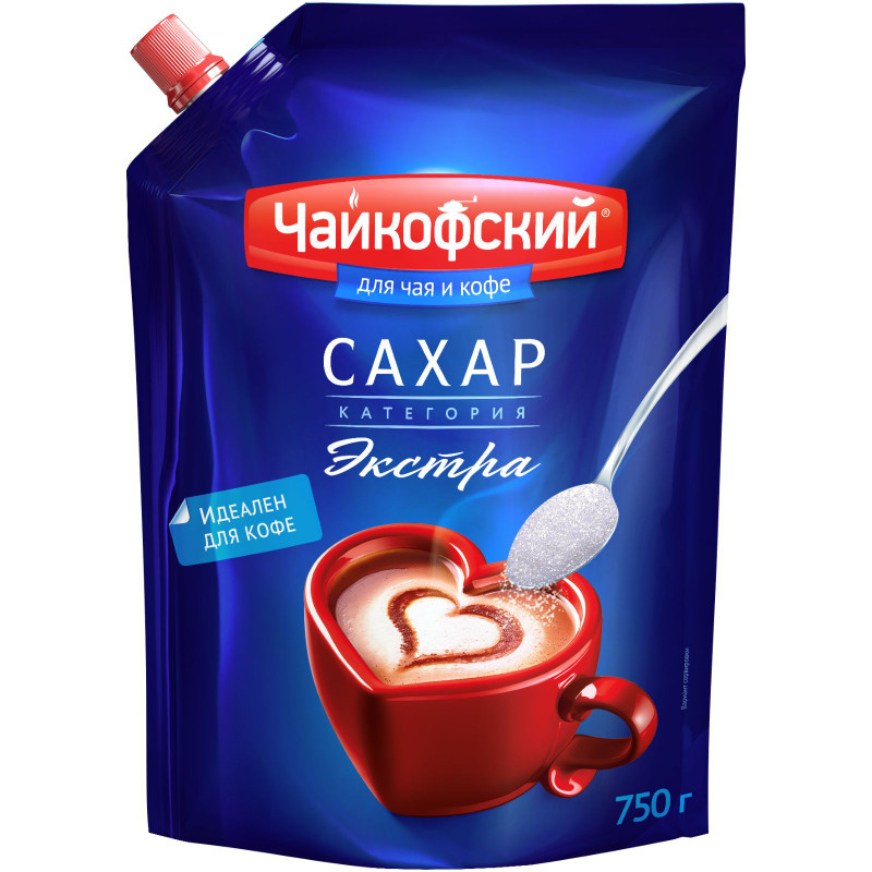 Изображение товара Сахар Чайкофский белый кристаллический свекловичный категории экстра, 750г