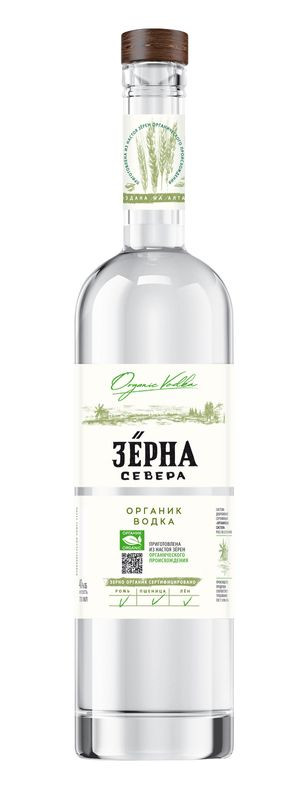 Изображение товара Водка Зёрна Севера 40% 700 мл - мягкий вкус, качественный алкоголь из России