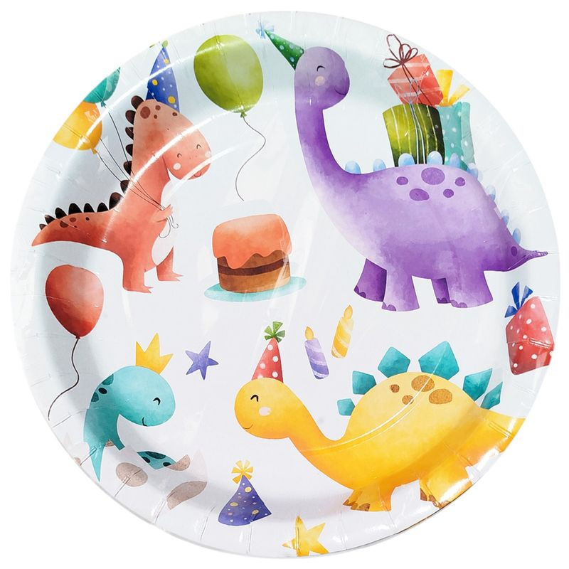 Изображение товара Тарелки одноразовые 24см Маркет - 6шт для праздника