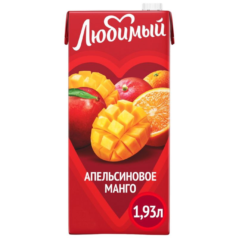 Изображение товара Напиток Любимый Апельсиновое манго 1.93 л сокосодержащий натуральный