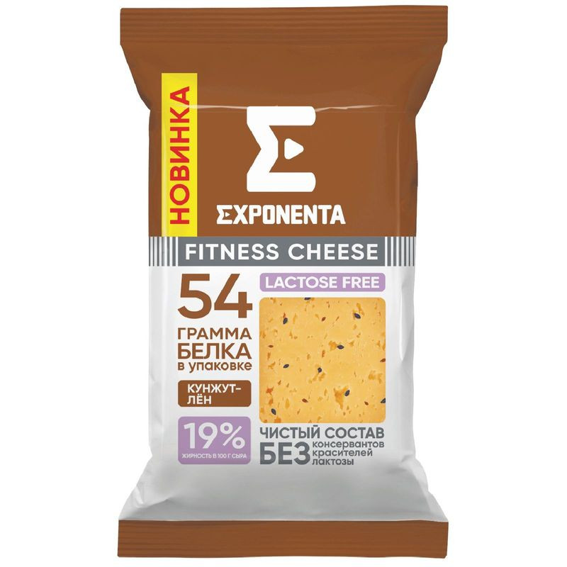 Изображение товара Сыр Exponenta Фитнес Чиз с кунжутом и льном 35% 180г Беларусью