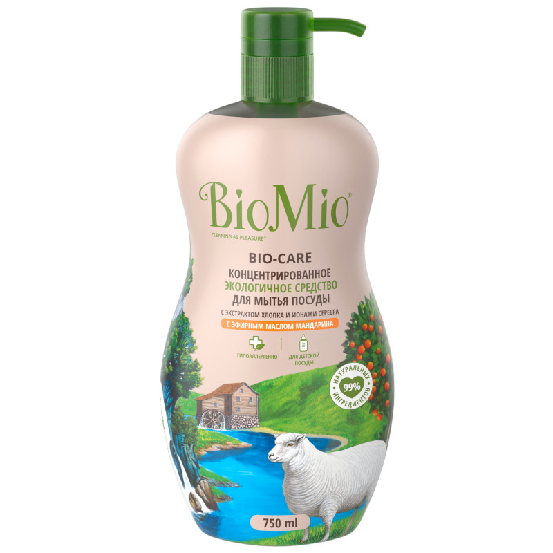 Изображение товара Средство для мытья посуды BioMio Bio-Care мандарин, 750мл