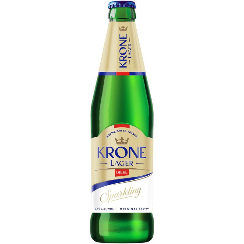 Изображение товара Пиво Krone Lager светлое 4.7% 450мл - освежающий легкий лагерный напиток