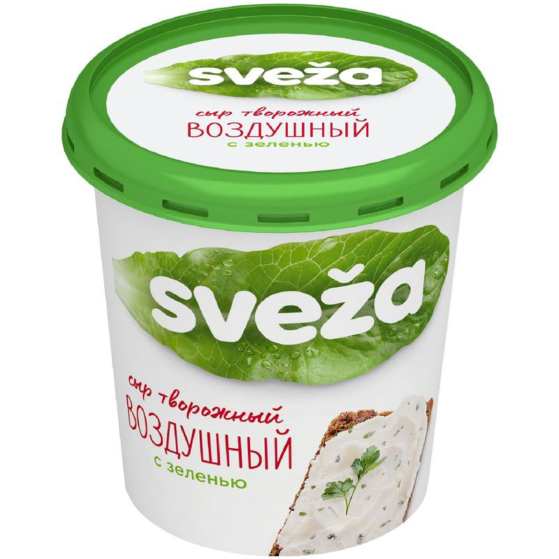 Изображение товара Сыр творожный Савушкин Воздушный с зеленью 60% 150 г