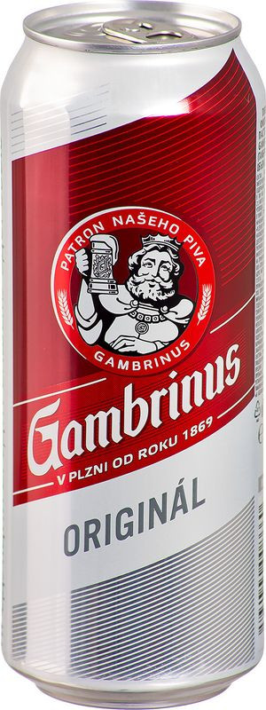 Изображение товара Пиво Gambrinus Ориджинал светлое фильтрованное 4.3% 500мл