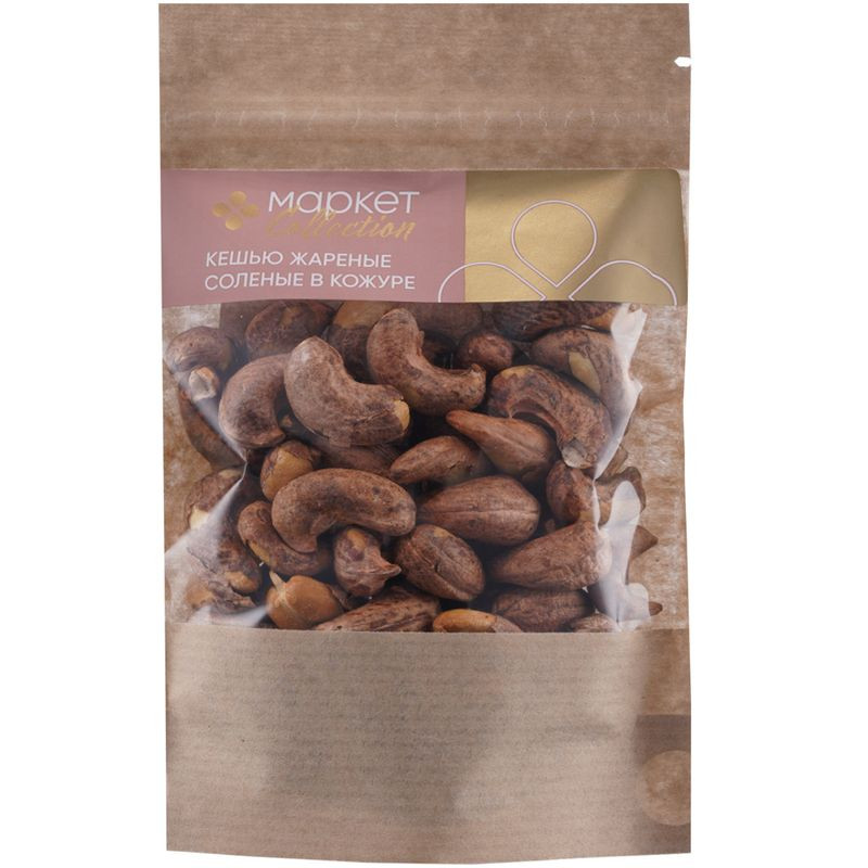 Изображение товара Кешью жареные соленые с кожурой Маркет Collection 120г Россия