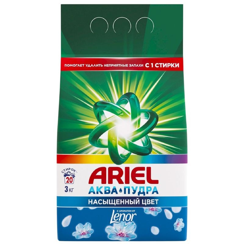 Изображение товара Стирльный порошок Ariel Touch of Lenor fresh автомат 3кг с ароматом свежести