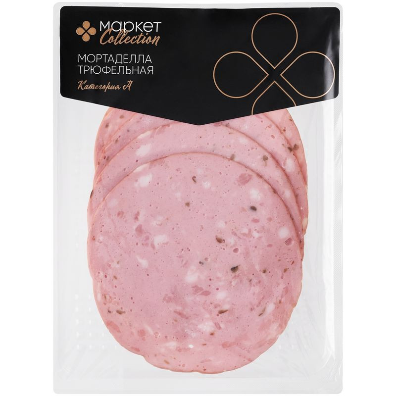 Изображение товара Мортаделла трюфельная варёная нарезка Market Collection 120г натуральный деликатес